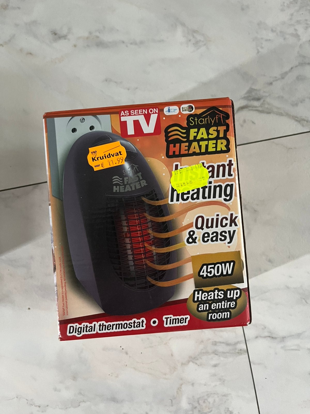 Starlyf Fast Heater - Draagbare Keramische Kachel, Ophalen, Minder dan 30 cm, Minder dan 60 cm, 200 tot 500 watt