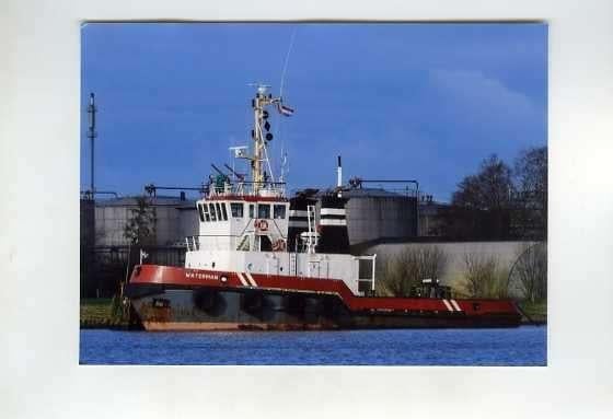 scheepvaart-foto-waterman -4x, Ophalen of Verzenden, Zo goed als nieuw, Motorboot, Boek of Tijdschrift