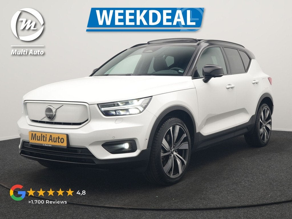 Volvo XC40 Pro Recharge Pure Electric 70kWh 232pk | Panodak, Stof, Gebruikt, Zwart, Wit