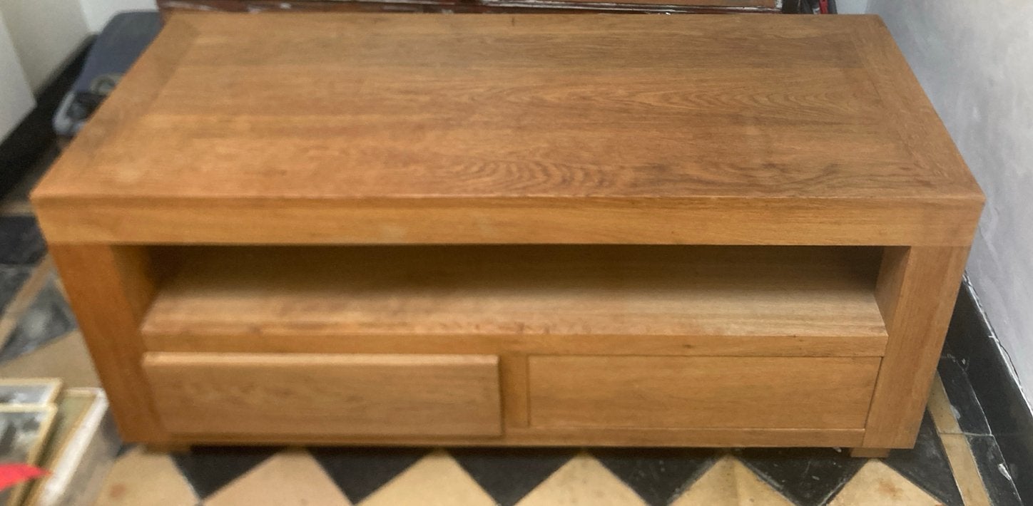Mooie massief teakhouten kast met lades, Ophalen, Gebruikt, 100 tot 150 cm, Teakhout
