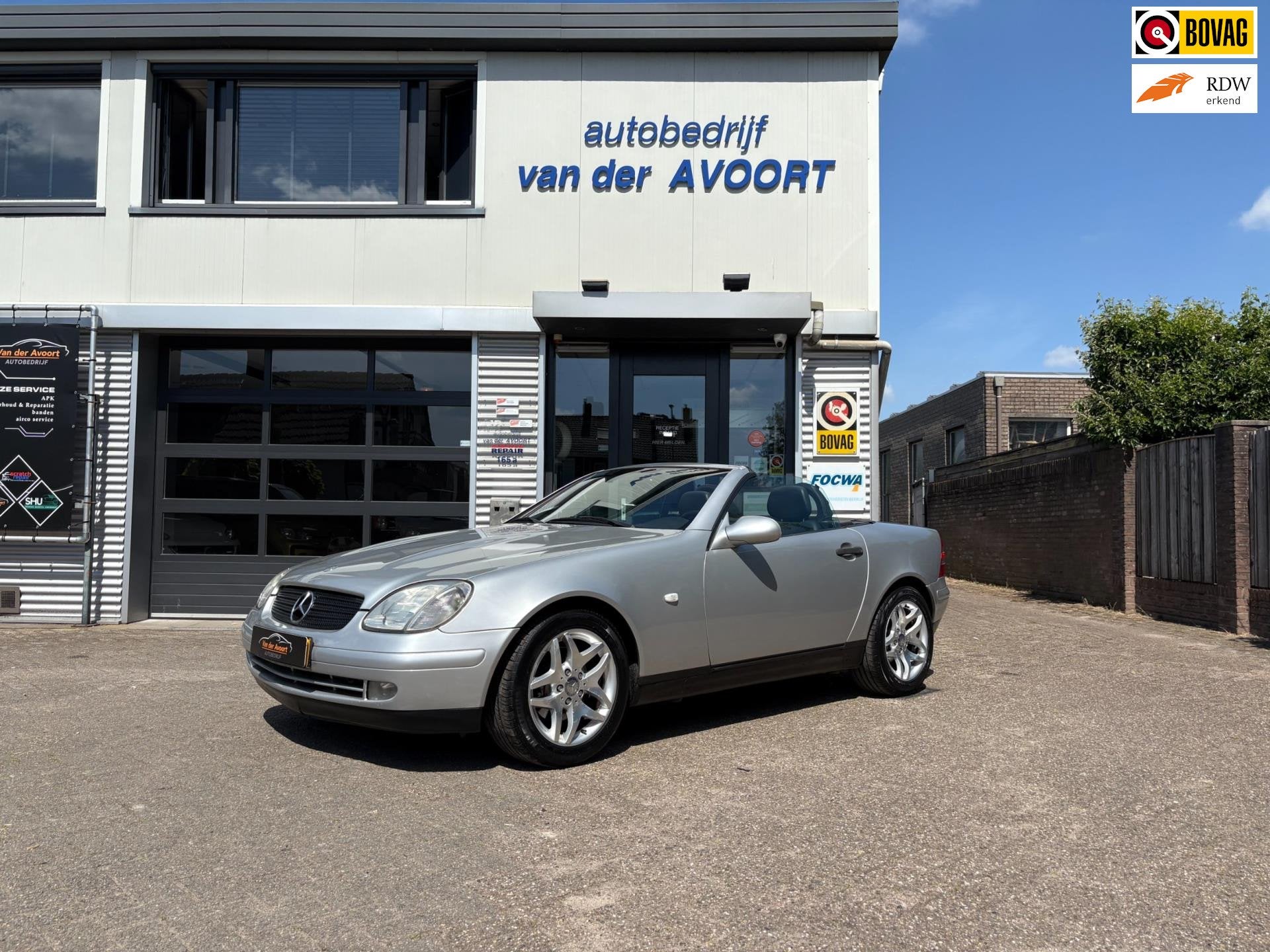 Mercedes-Benz SLK-klasse 230 K., Auto's, Achterwielaandrijving, Gebruikt, Zwart, 4 cilinders