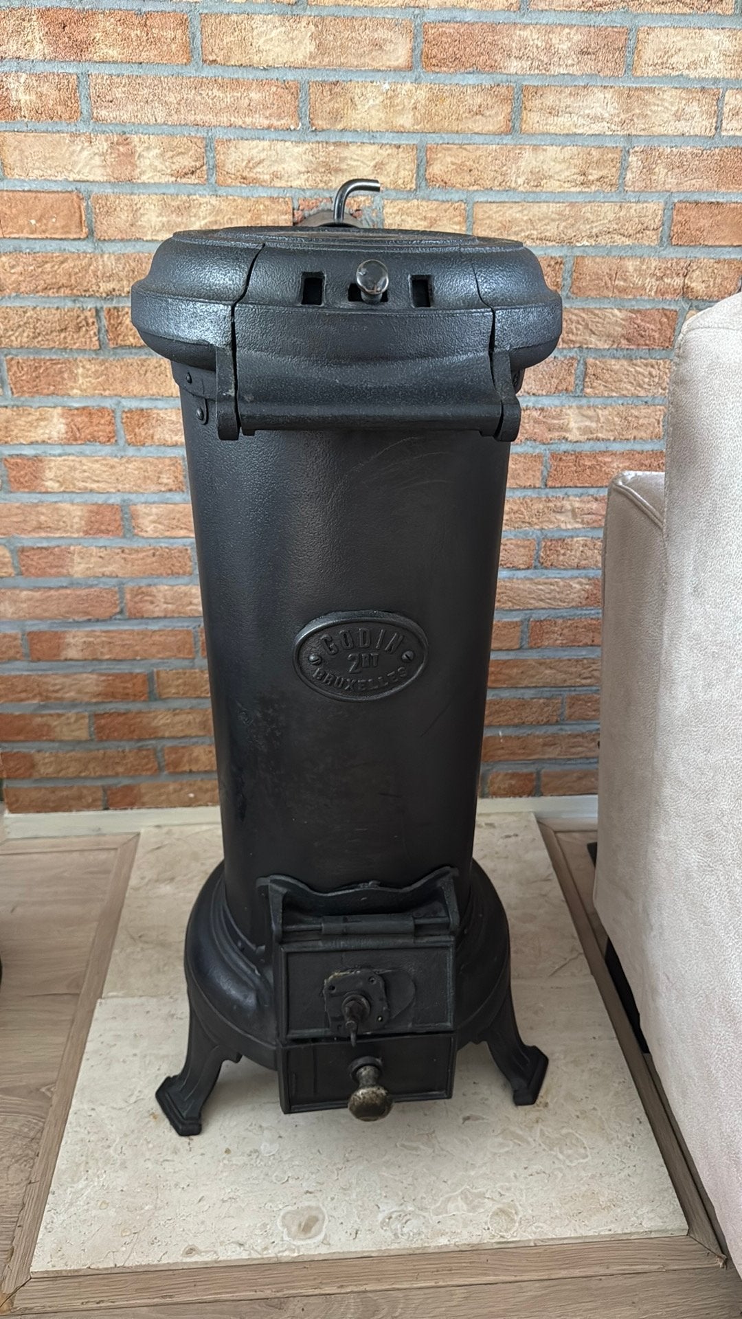 Potkachel/ allesbrander godin, Huis en Inrichting, Kachels, Ophalen, Gebruikt, Vrijstaand, Hout
