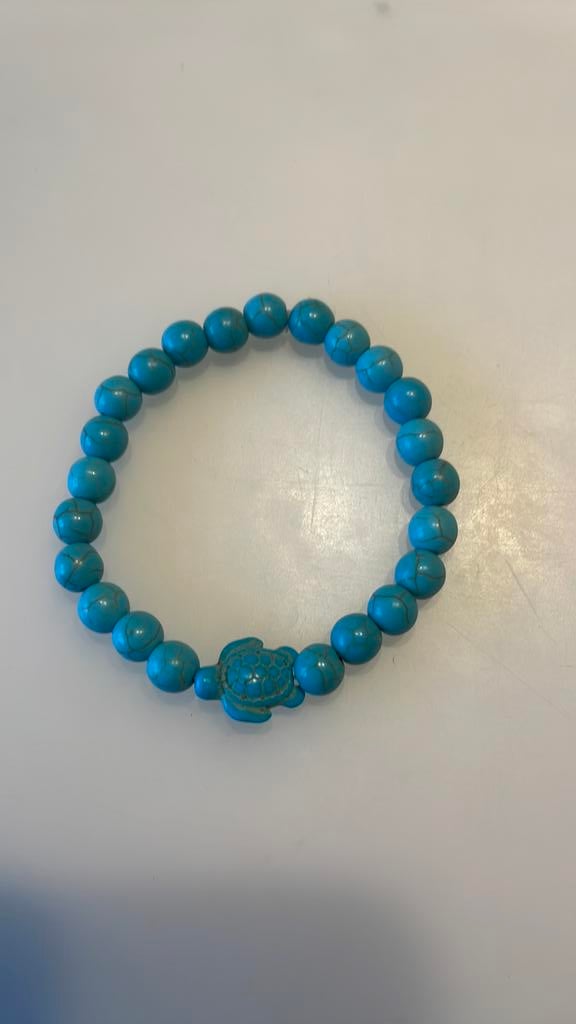 Blauwe armband schildpad, Sieraden, Tassen en Uiterlijk, Armbanden, Blauw, Kunststof of Plastic, Nieuw, Ophalen of Verzenden