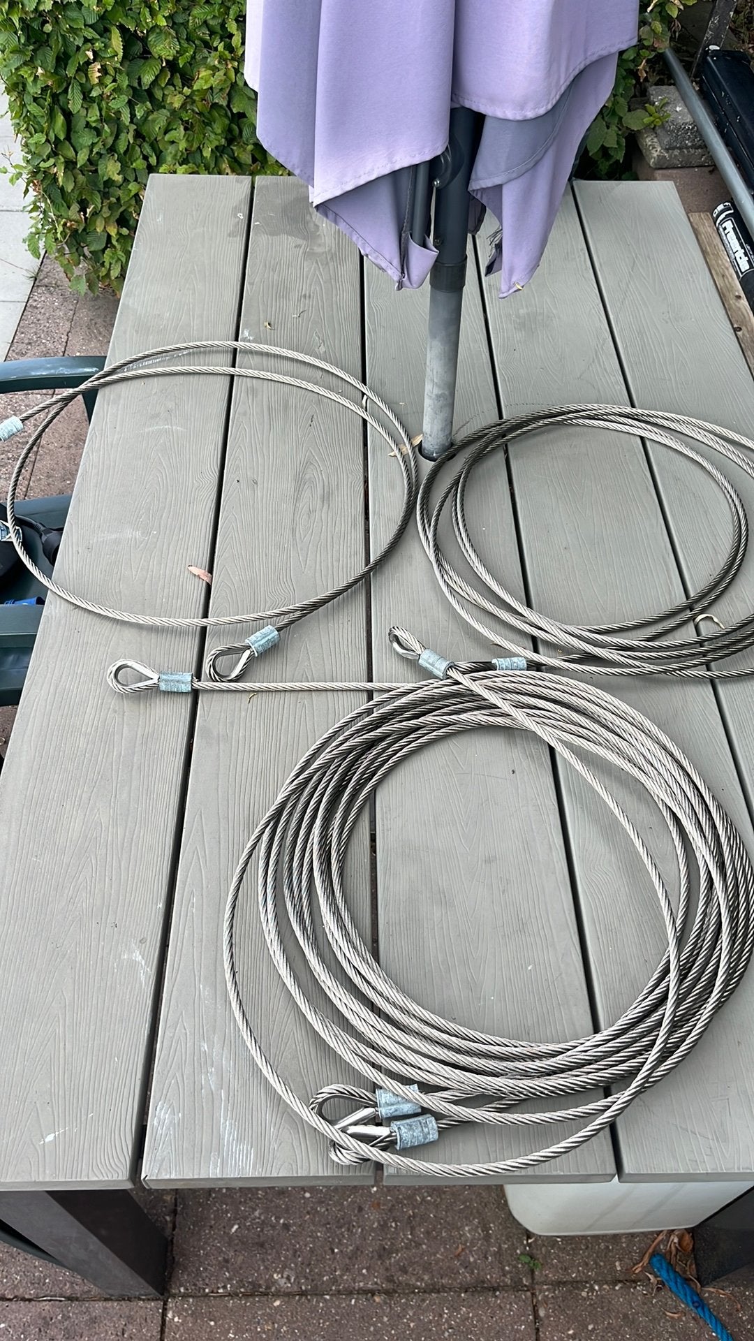 Stagen/verstaging 8mm verschillende lengtes, Ophalen, Zo goed als nieuw, Tuigage en Masten, Zeilboot of Motorboot