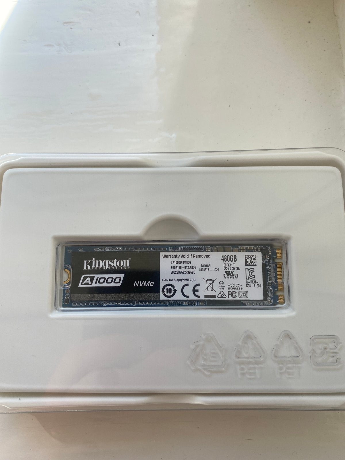 Kingston A1000 NVMe SSD 480GB M.2, Computers en Software, Harde schijven, Intern, Server, Ophalen of Verzenden, Zo goed als nieuw