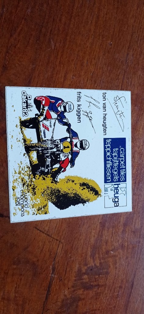1982 van Heugten Kiggen HEUGA motorcross parijs dakar, Ophalen of Verzenden, Zo goed als nieuw, Motoren