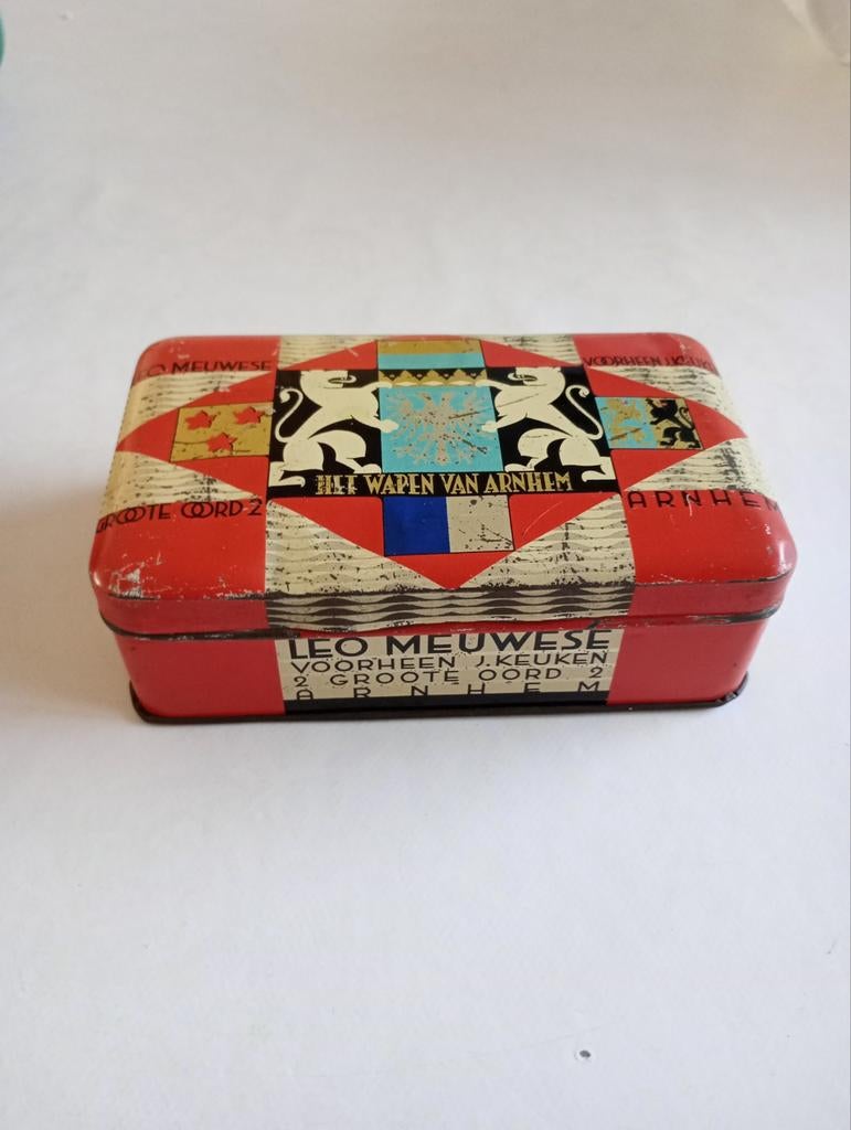 Zeldzaam blik Arnhemse Balletjes Leo Meuwese 1933, Verzamelen, Blikken, Ophalen of Verzenden, Gebruikt, Overige, Overige merken