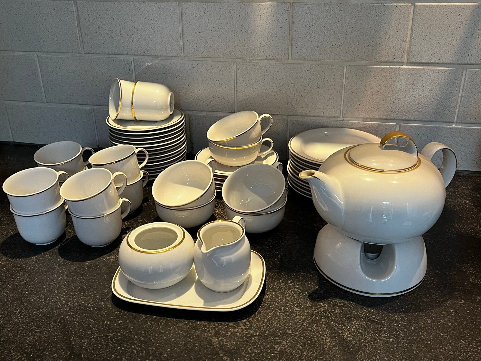 Bavaria Winterling  vintage servies met gouden rand, Ophalen, Overige merken, Klassiek, Zo goed als nieuw