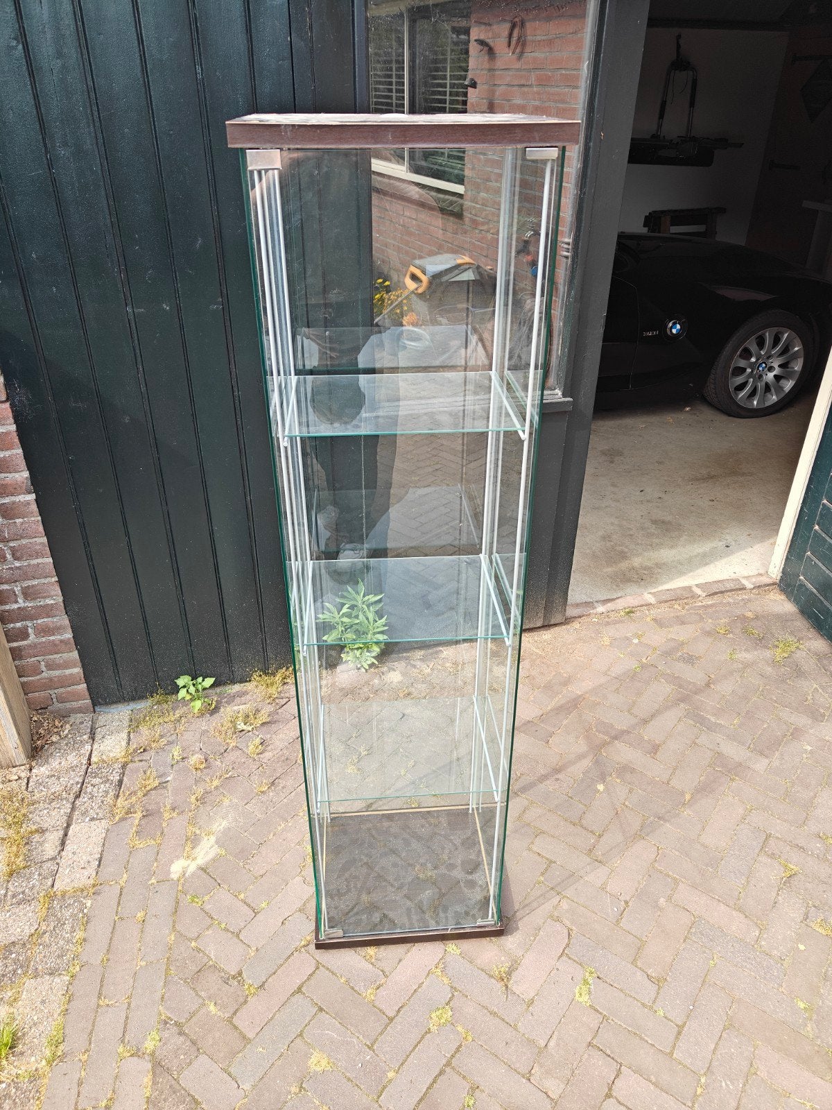 IKEA Glazen Vitrinekast - 164x40x35cm, Huis en Inrichting, Kasten | Vitrinekasten, Ophalen, Minder dan 50 cm, Glas, 150 tot 200 cm