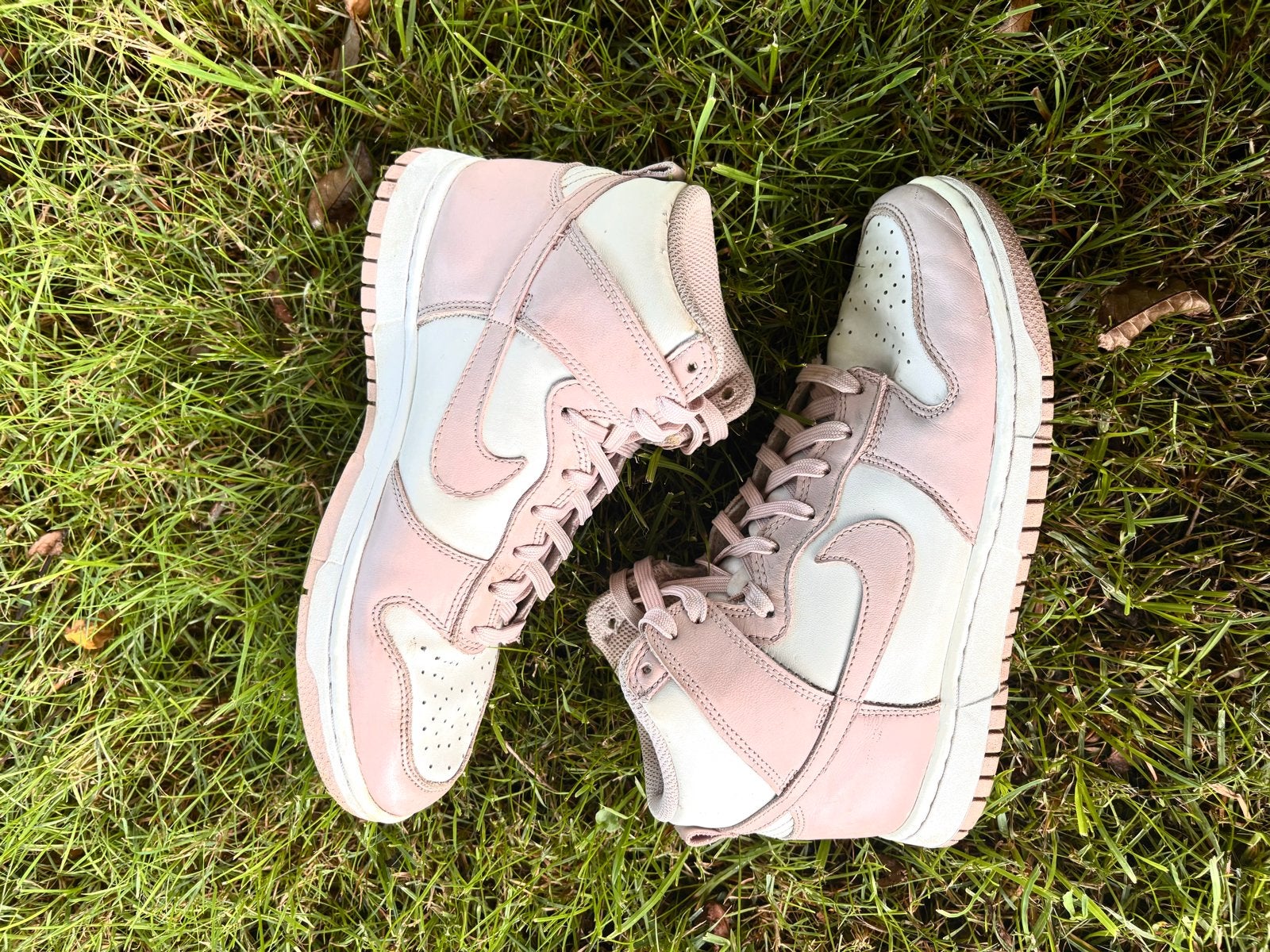 38,5 Nike Dunk High Pink White Oxford Sneakers - Maat 38.5, Ophalen of Verzenden, Gedragen, Roze, Sneakers of Gympen