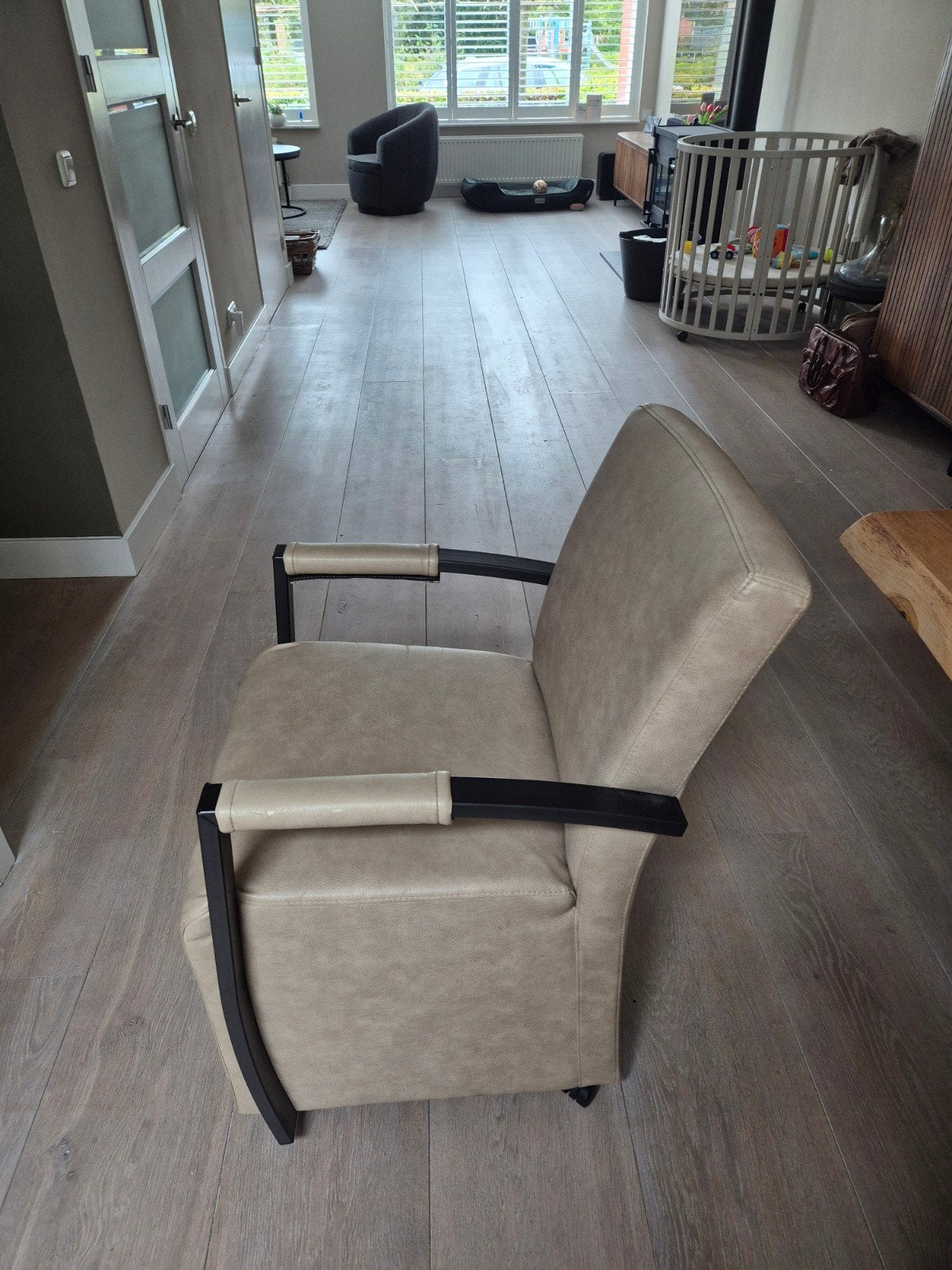 4 verrijdbare eetkamer stoelen, Ophalen, Overige materialen, Gebruikt, Overige kleuren