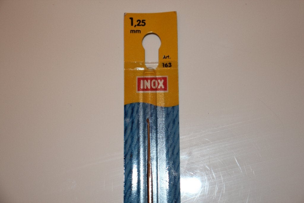 Inox haaknaald - 1,25 mm #3508, Hobby en Vrije tijd, Breien en Haken, Ophalen of Verzenden, Nieuw, Haken, Naald