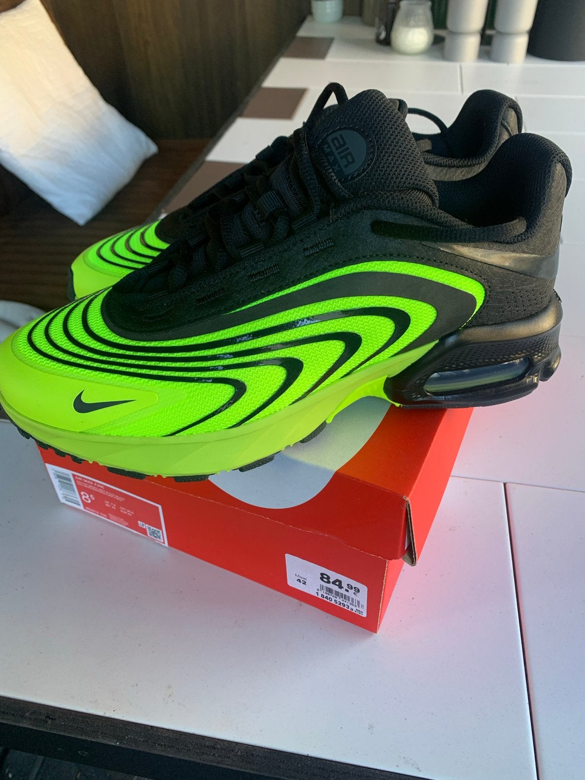 Nike Air Max sneakers - Zwart/Neon Groen, Ophalen, Nieuw, Zwart, Sneakers of Gympen