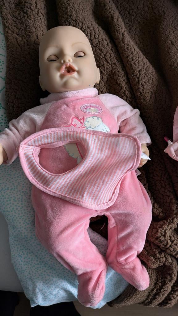 Baby Annabell pop met roze pakje en slabbetje, Ophalen, Gebruikt, Babypop