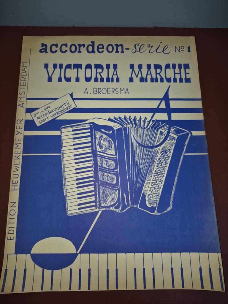 Accordeon-serie No 1 Victoria Marche - A. Broersma, Ophalen of Verzenden, Gebruikt, Artiest of Componist, Accordeon