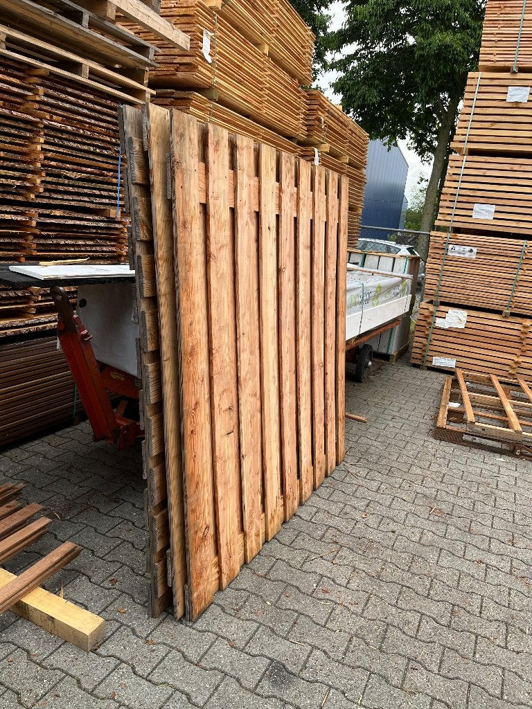 Douglas tuinschermen restpartij inclusief extra plankjes, Ophalen, 150 tot 200 cm, Zo goed als nieuw, X
