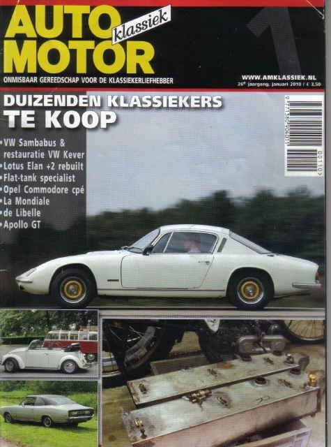 AMK 1 2010 : Opel Commodore Coupe - Lotus Elan Plus - VW, Ophalen of Verzenden, Gelezen, Algemeen