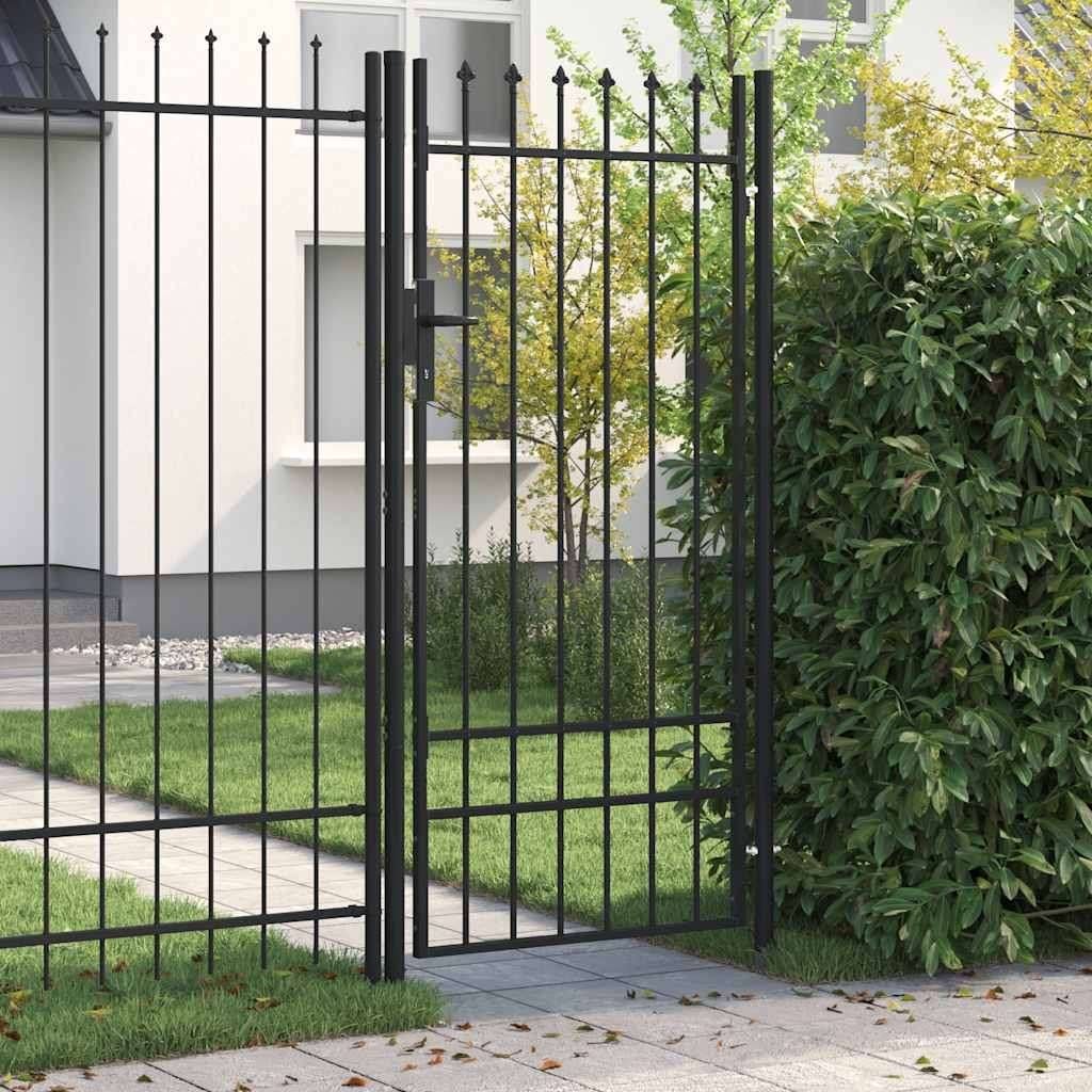 IJzeren tuinpoort hekje poort draaihek zwart GRATIS BEZORGD!, Staal, Verzenden, Minder dan 100 cm, Nieuw