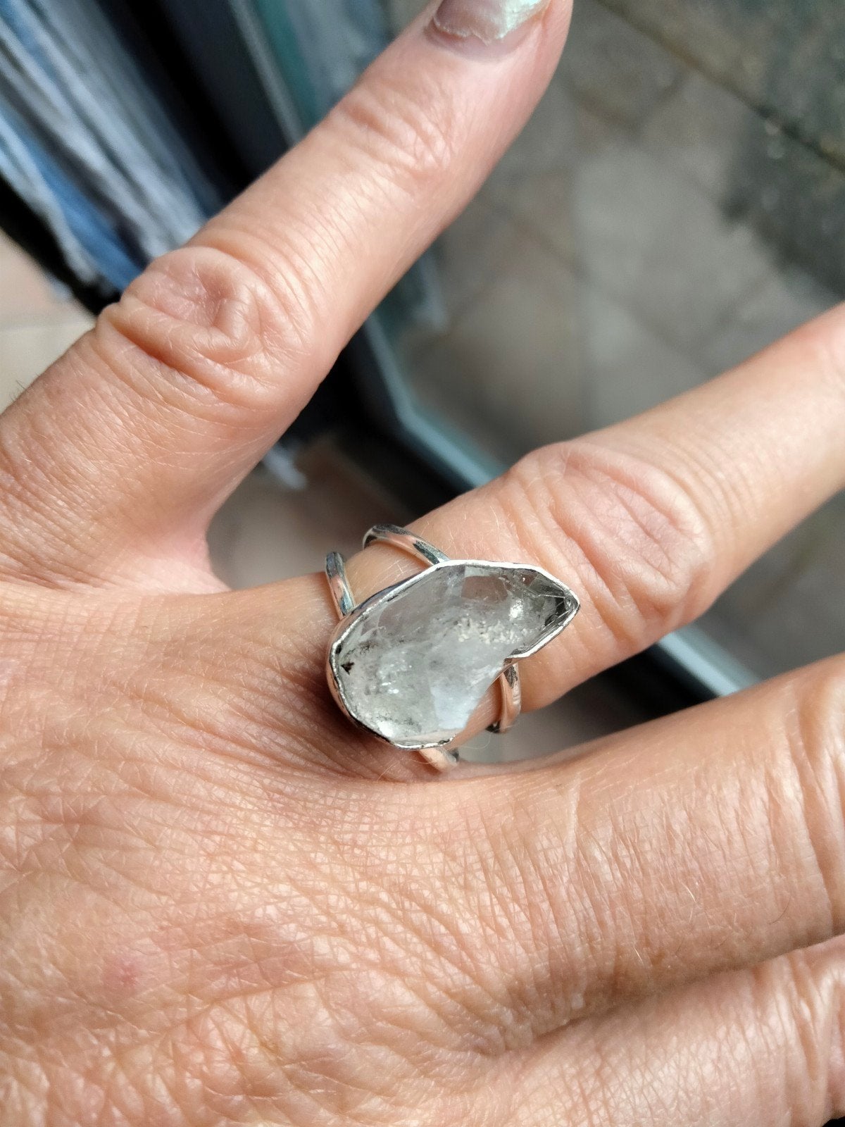 Herkimer ring maat 18, 18 tot 19, Wit, Nieuw, Ophalen of Verzenden