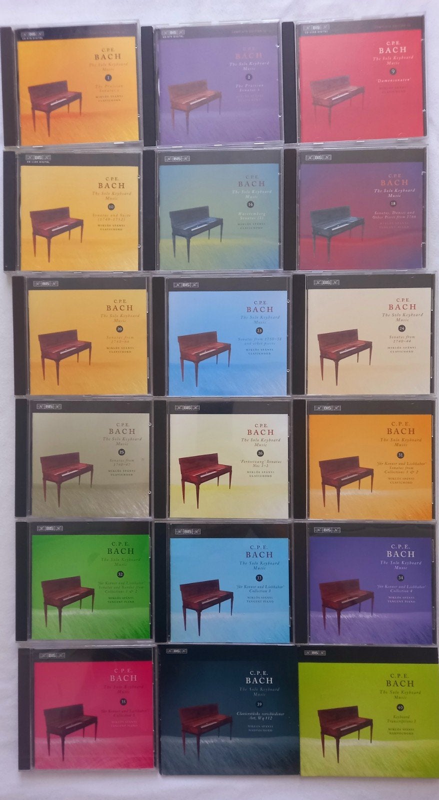 C.P.E. Bach: The Solo Keyboard Music - Spányi (BIS / 18 CD), Boxset, Verzenden, Overige componisten, Inclusief doosje