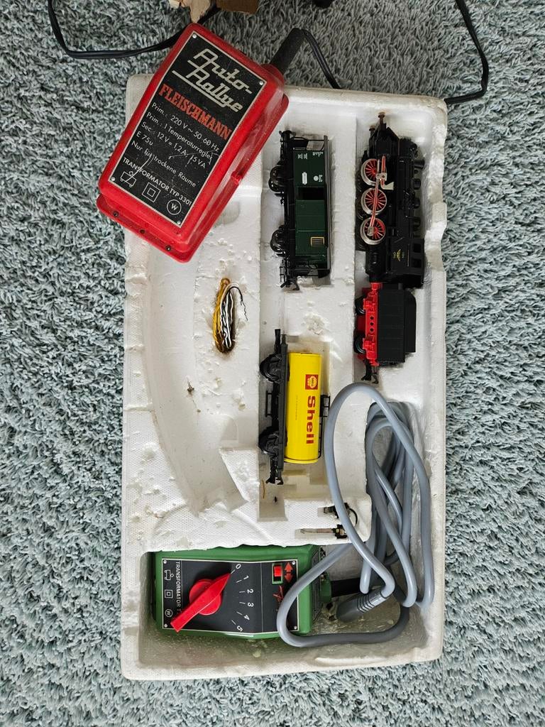 Oude vintage Fleischmann treinenset, eind jaren 70, Ophalen of Verzenden, Gebruikt, Gelijkstroom, Fleischmann