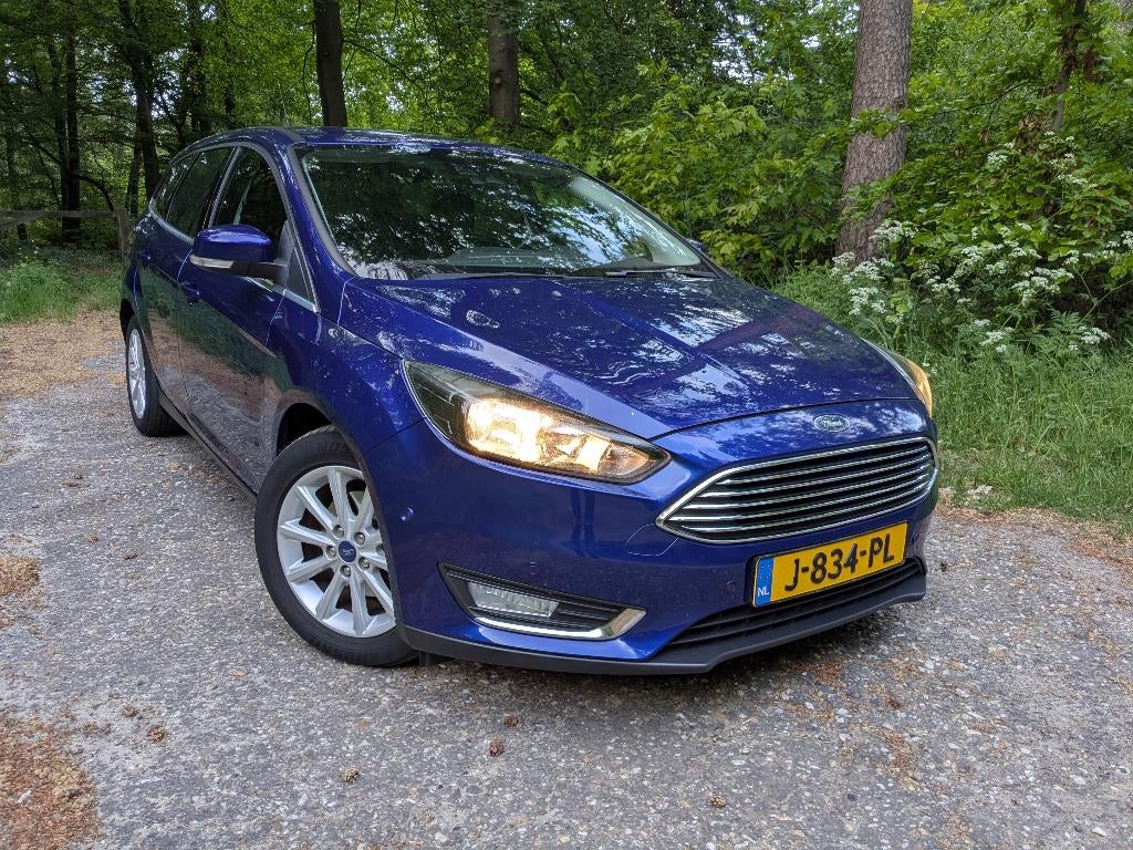 Ford Focus 1.0 Ecoboost '15 Trekhaak/CC/ACC/stoel-stuurverw., Blauw, Handgeschakeld, 1216 kg, Particulier