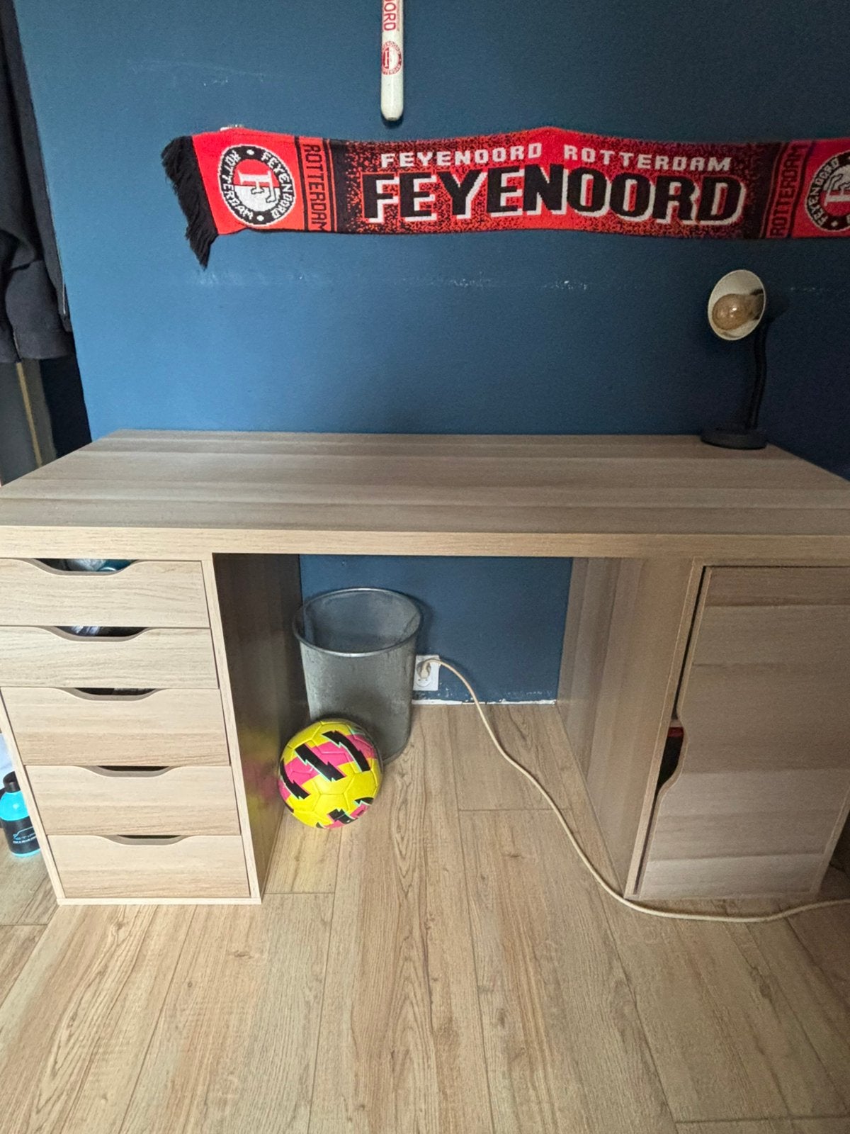 IKEA bureau  Lagkapten/alex eiken, Huis en Inrichting, Bureaus, Ophalen, Zo goed als nieuw