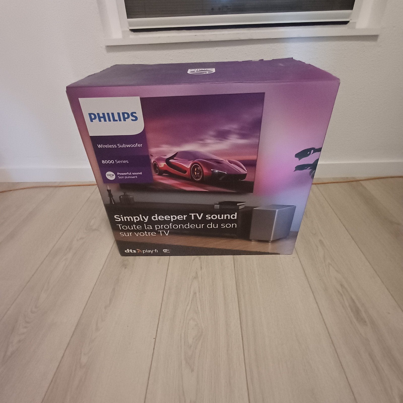 Philips TAW8506 draadloze subwoofer uit de 8000 serie. Deze, Ophalen