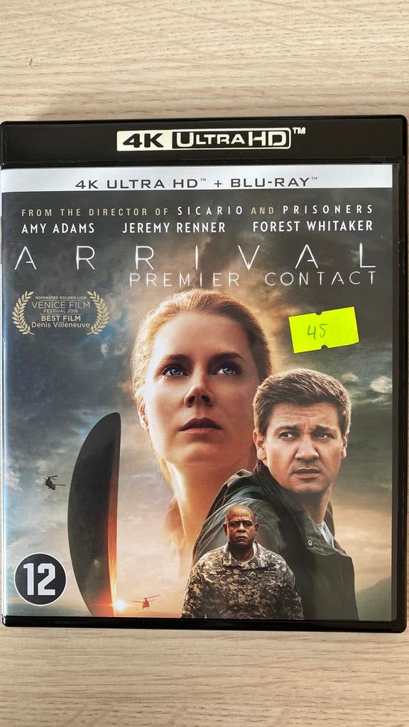 Arrival 4K blu ray NL versie, Cd's en Dvd's, Blu-ray, Ophalen of Verzenden, Zo goed als nieuw, Avontuur