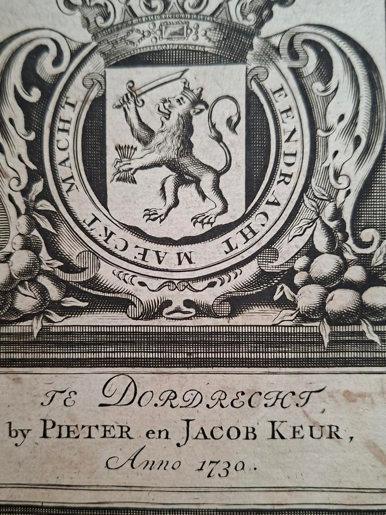 Keurbijbel uit 1730 Adel van Gelder handschrift, Ophalen of Verzenden