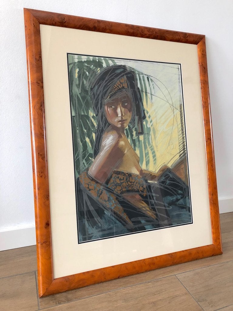 Nico Vrielink schilderij, Ophalen, Ingelijst, Zeefdruk