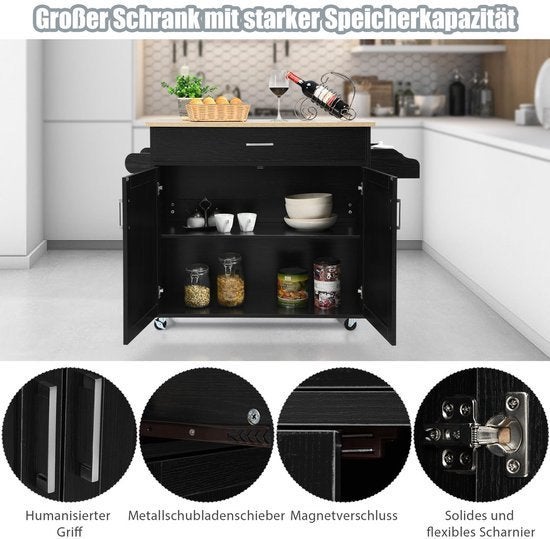 Keukentrolley – Serveerwagen – Keukenkast – Opbergtrolley, Corvance B.V., Verzenden, Nieuw, Corvancebol@gmail.com