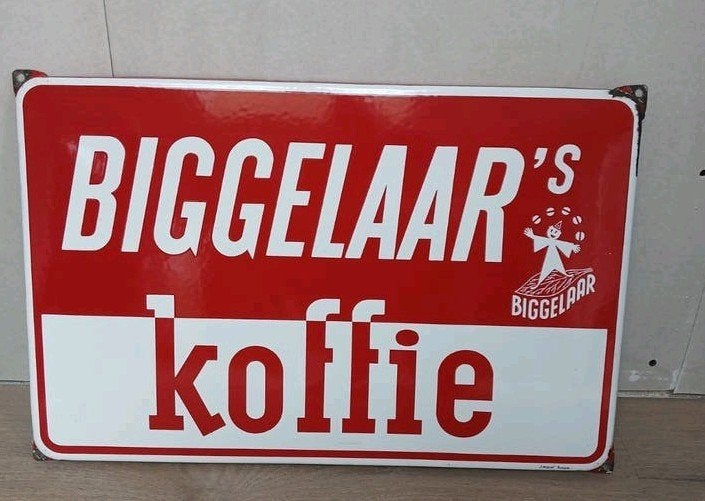 biggelaar koffie emaile, Ophalen of Verzenden