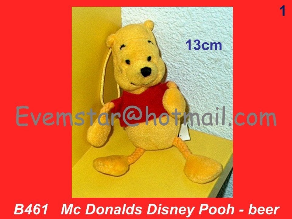 B461 beertje Winnie the Pooh Disney Mc Donalds 2005 13cm, Ophalen, Zo goed als nieuw, Beer