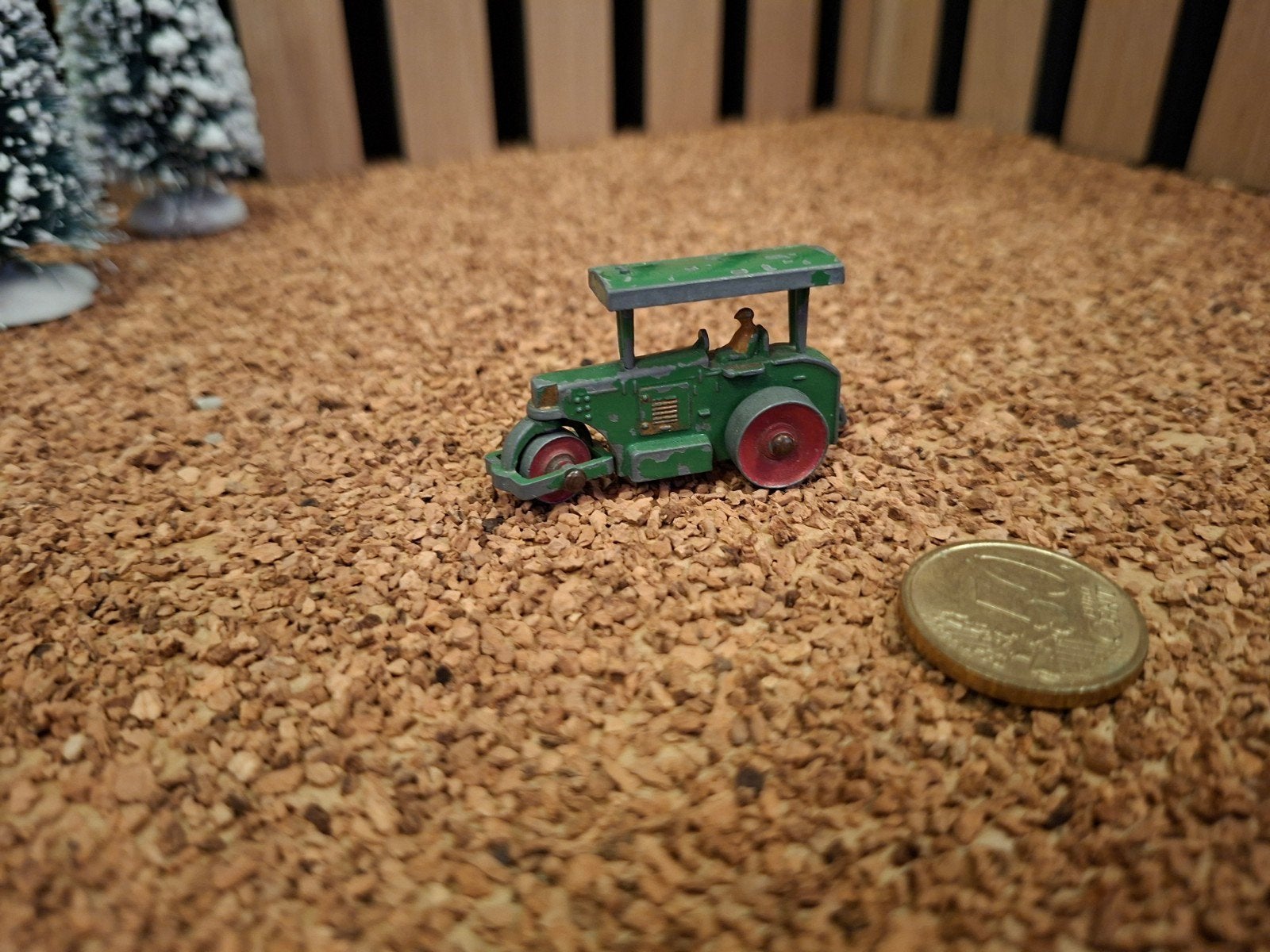 2 Lesney Matchbox "oudjes" - Wegenwals en Brandweerwagen, Ophalen of Verzenden, Gebruikt