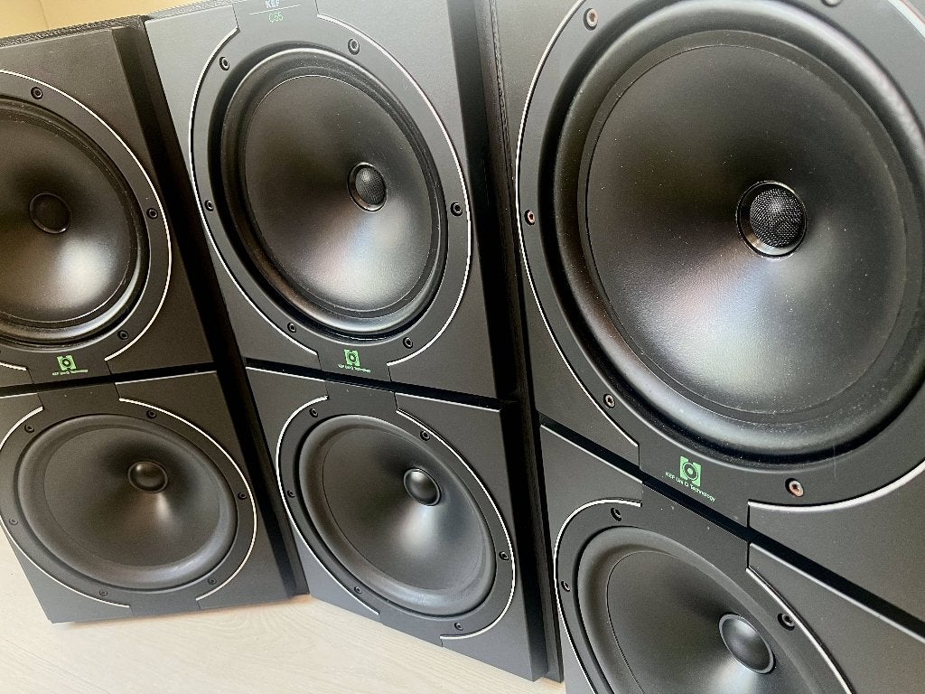 3x KEF C55 luidsprekers – Uni-Q Vintage Speakers, Audio, Tv en Foto, Ophalen, Gebruikt, 60 tot 120 watt, Boekenplank luidspreker