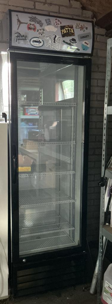 Promoline Glasdeur Koelkast 360L, 200 liter of meer, 45 tot 60 cm, Zonder vriesvak, Gebruikt