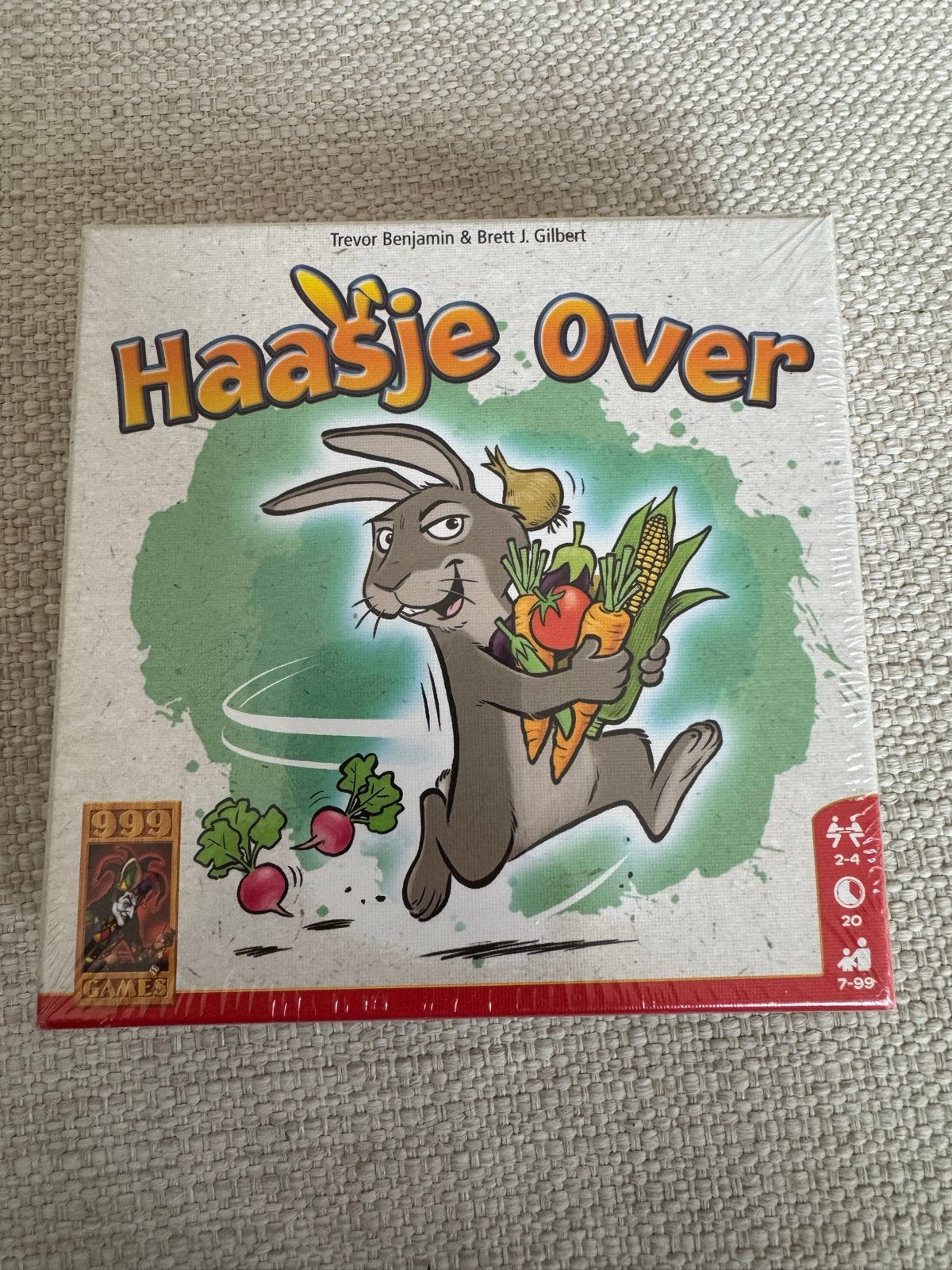 Haasje Over - Nieuw gezelschapsspel van 999 Games, Drie of vier spelers, Ophalen of Verzenden, Nieuw