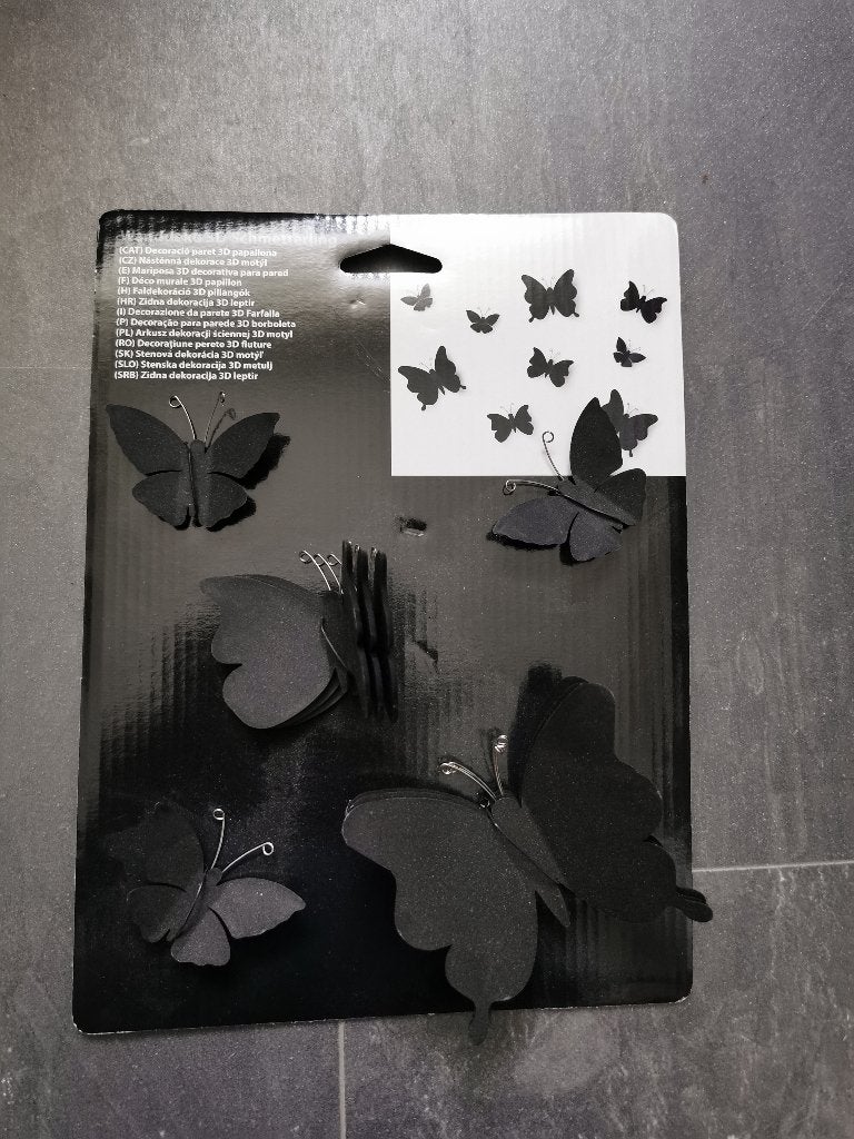 3-d wanddeco vlinders (zelfklevend), Ophalen of Verzenden, Nieuw