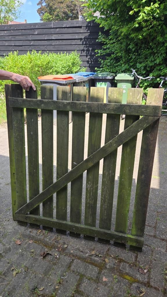 Houten tuinpoort - Gebruikt, Tuin en Terras, Ophalen, Met poort, Gebruikt, Tuinhek