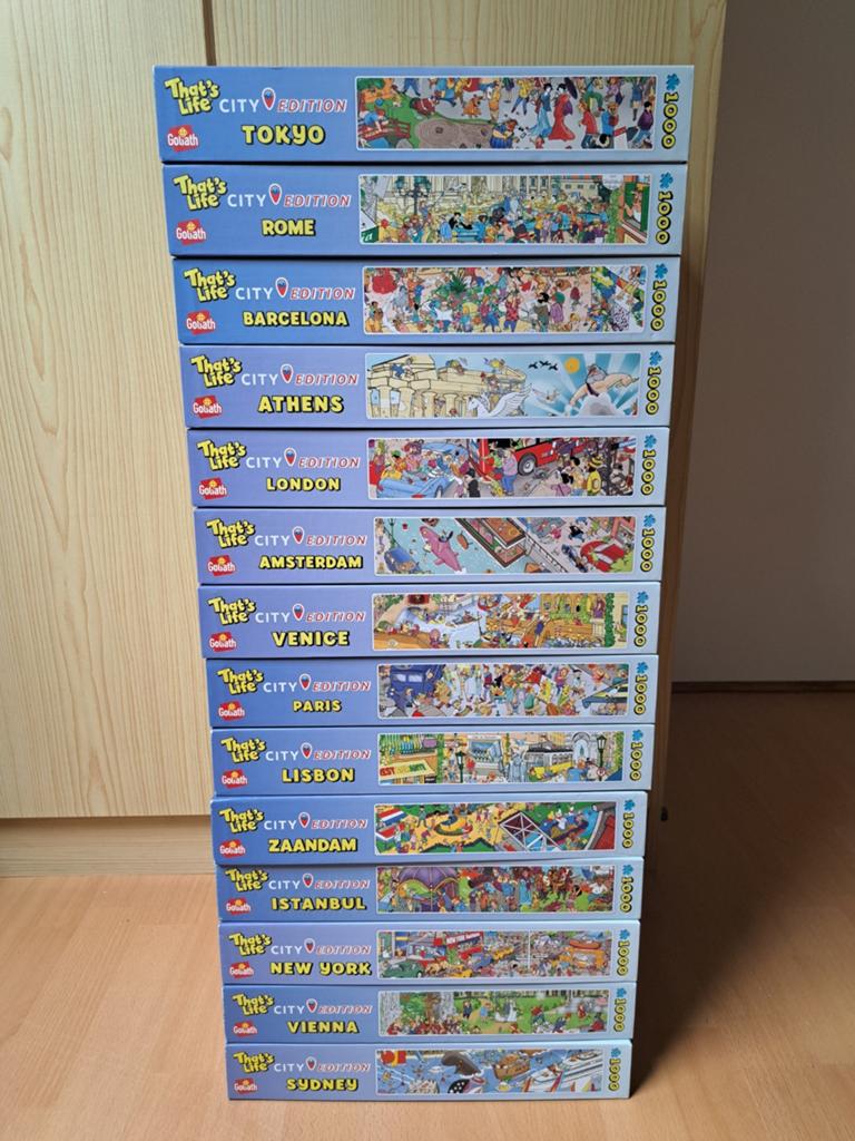 De complete serie City puzzels, Ophalen, 500 t/m 1500 stukjes, Zo goed als nieuw