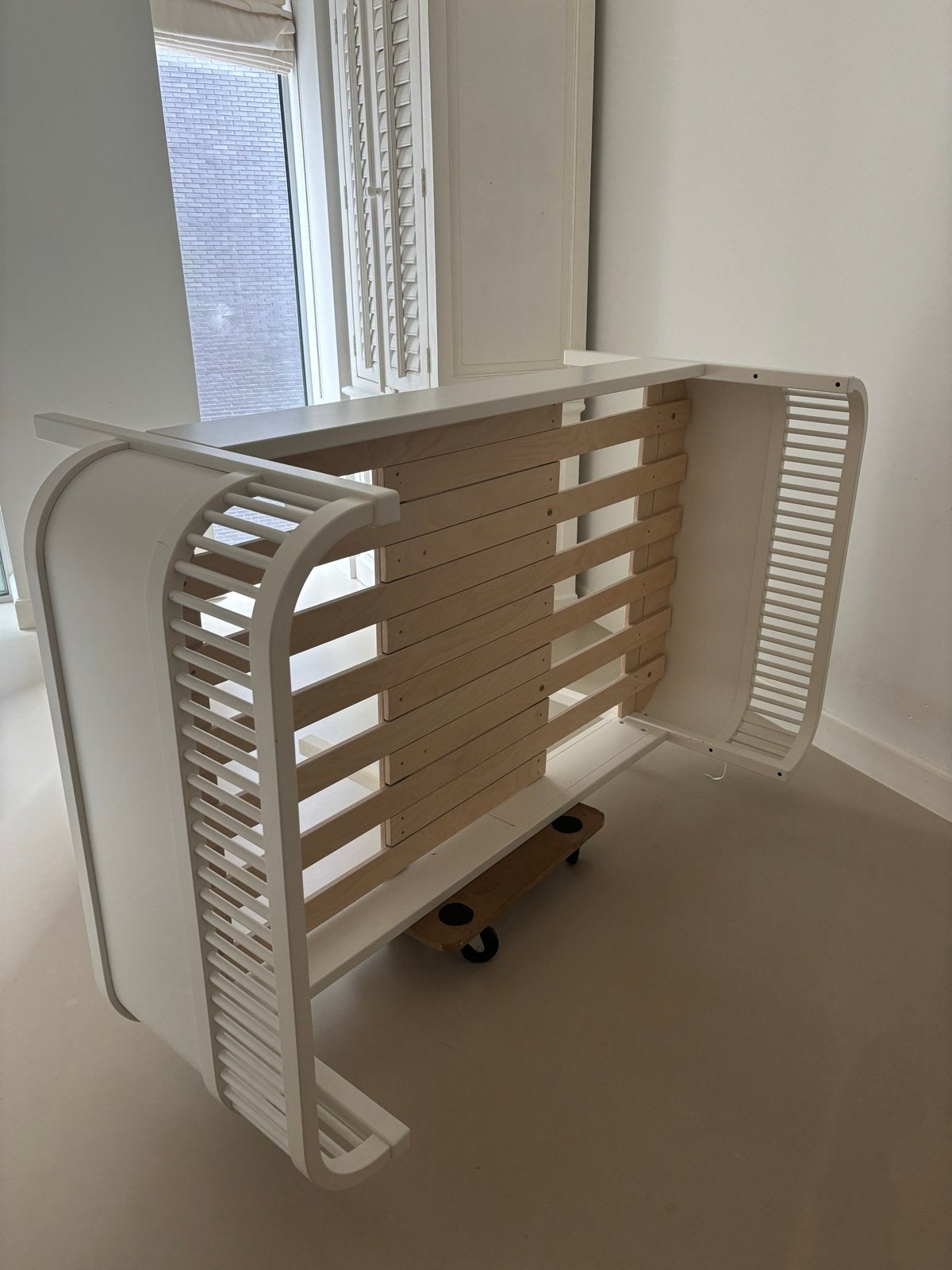 Sebra Kili Kinderbed - Wit met Lattenbodem en Matras, Ophalen, 85 tot 100 cm, 140 tot 160 cm, Zo goed als nieuw