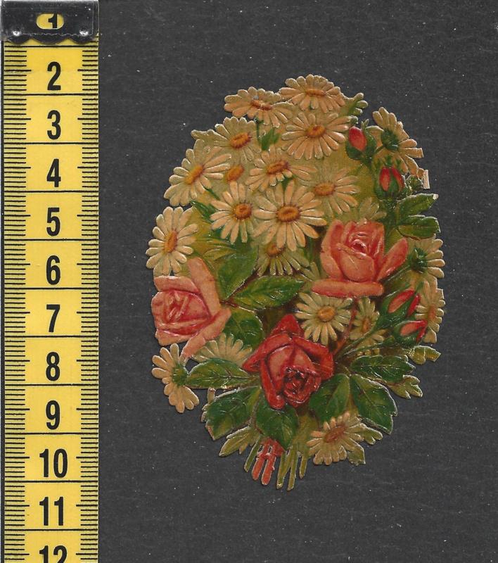 Bloemenboeket - Sana - antiek poezieplaatje (762), Ophalen of Verzenden