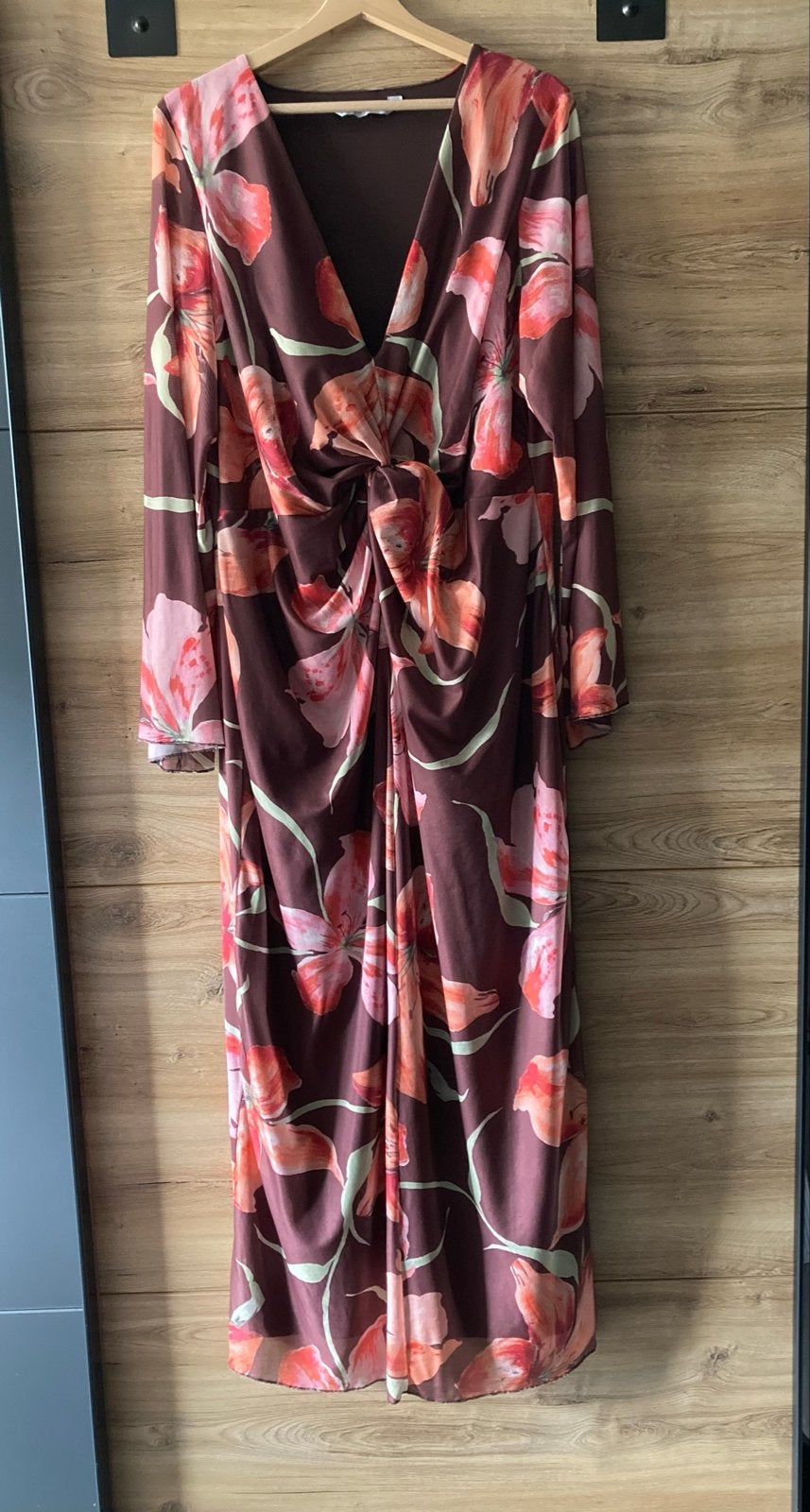 Prachtige Maxi Jurk met Bloemenprint - Maat 48, Meerkleurig, Maat 46/48 (XL) of groter, Ophalen of Verzenden, Zo goed als nieuw
