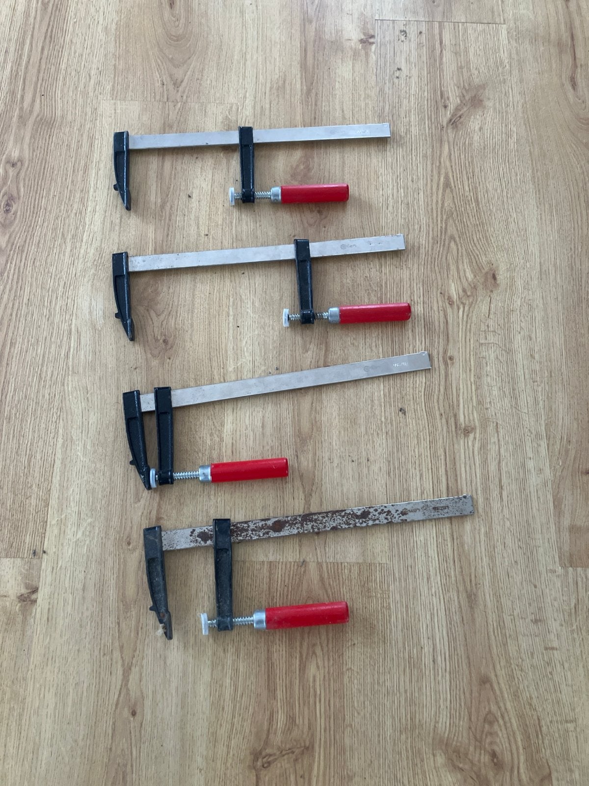 Set van 4 diverse lijmklemmen, Ophalen, Gebruikt, Klem, Overige merken
