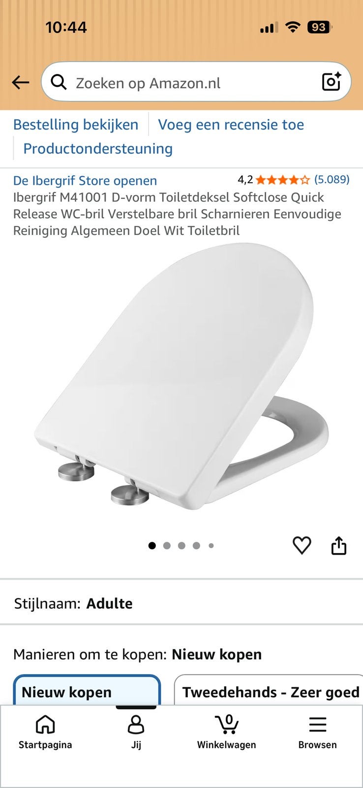 Ibergrif M41001 D-vorm Toiletdeksel softclose, Ophalen, Nieuw