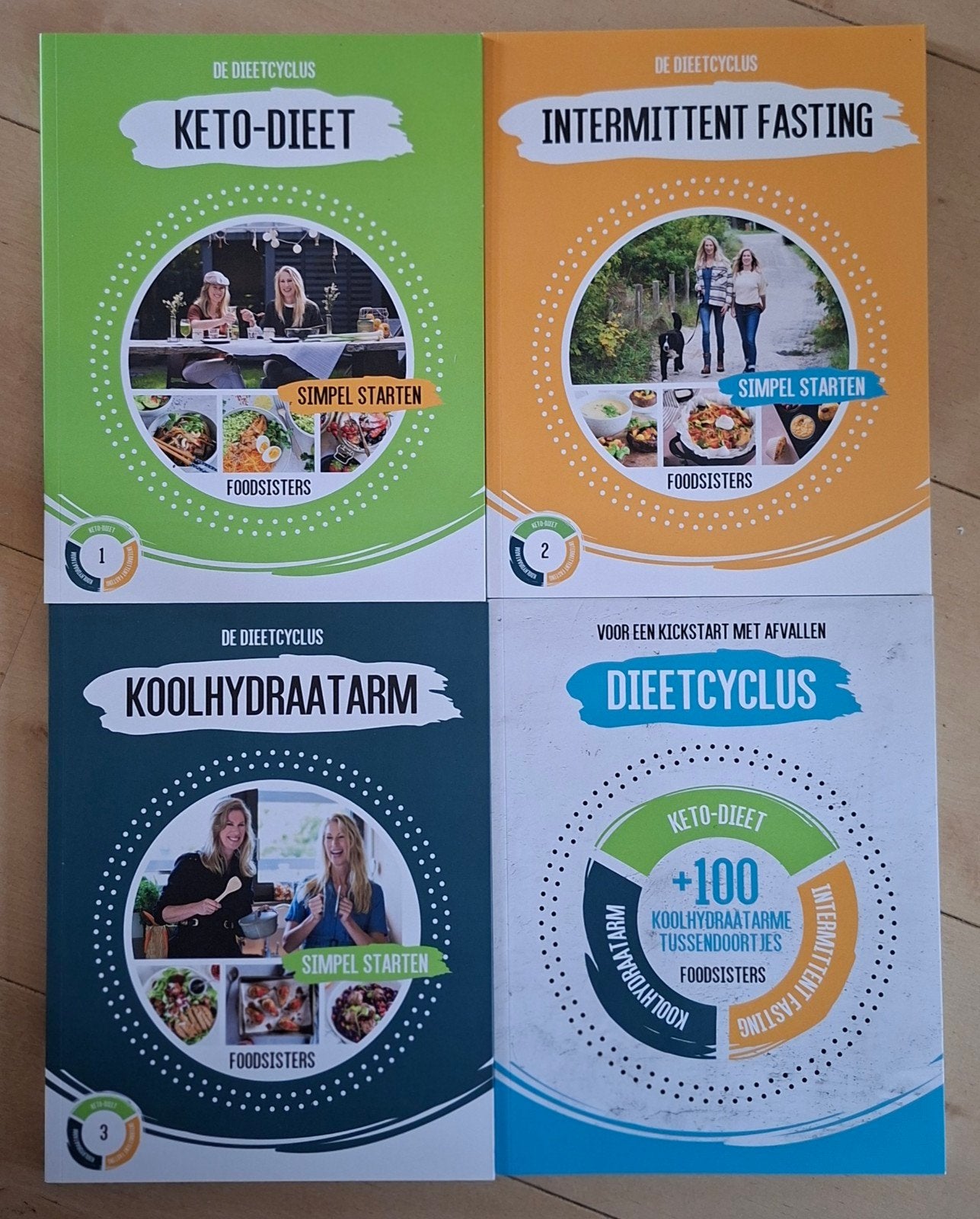FoodSisters: complete set boeken   de dieetcyclus, Ophalen of Verzenden, Zo goed als nieuw, Dieet en Voeding, FoodSisters