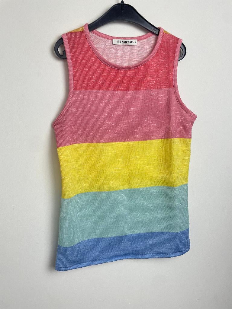 It’s Now Cool colourblock tanktop geribbeld gestreept S, GLOBE EUROPE SAS, Eu.customers@itsnowcool.com, It's Now Cool, Ophalen of Verzenden
