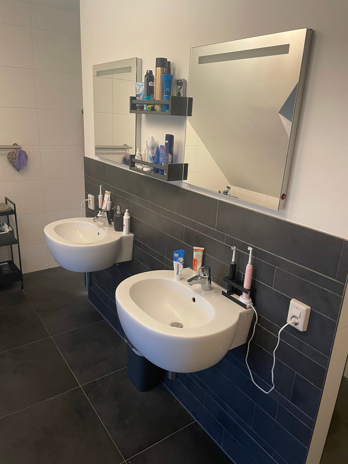 Sphinx wasbakken met Grohe kranen en spiegels, Doe-het-zelf en Verbouw, Sanitair, Ophalen, Gebruikt