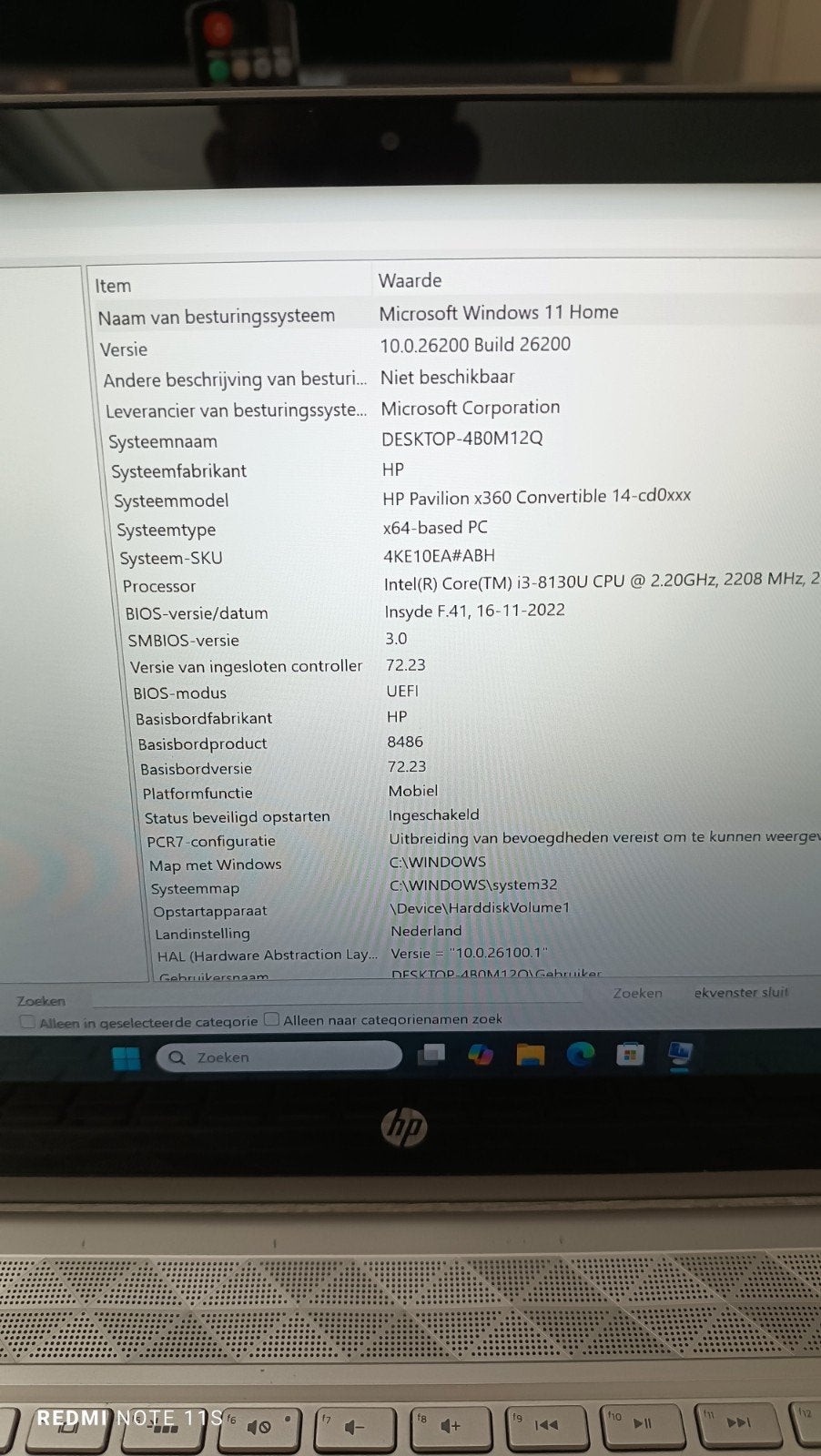 HP Pavilion x360 Convertible 14-cd0xxx i3-8130U 8GB RAM, Computers en Software, Windows Laptops, Ophalen of Verzenden